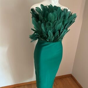 NWT- Hunter Green Fashion Nova Marianna Bandage Midi Dress- Sz M